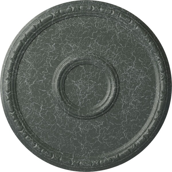 Ekena Millwork Odessa Bead & Barrel Medallion (Canopies up to 5"), 19 3/4"OD x 1 3/8"P, Athenian Green Crackle CM20ODAGC - main